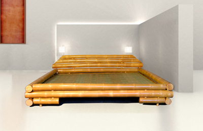 Bambusbett Mali ohne Matratze und Lattenroste