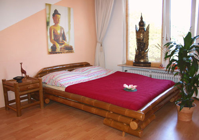Bambusbett Maui mit Kopfteil
