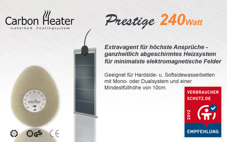 Wasserbett Heizung Prestige Carbon