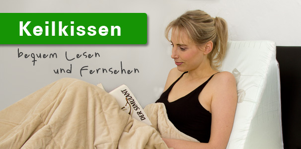 Wasserbett Keilkissen zum Lesen oder Fernsehen im Bett