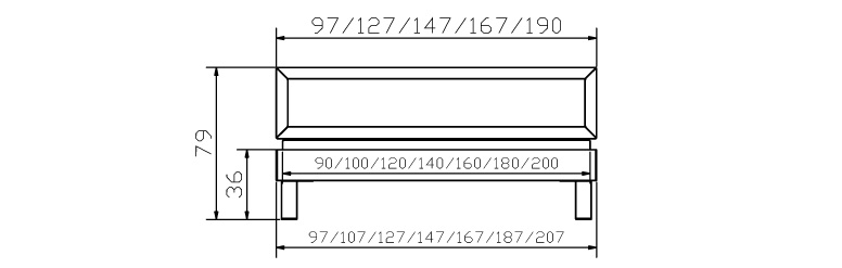 Massivholz Kopfteil Woodline Bahia Ma�e