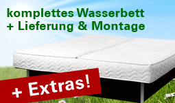 Wasserbett inklusive Lieferung und Montage und diversen Extras