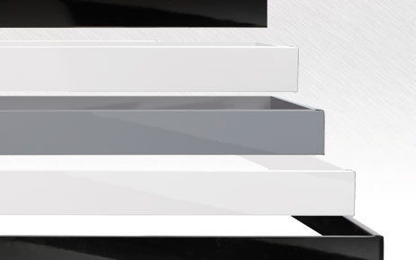 Wasserbett mit Movieline Gloss Bettgestell von Hasena