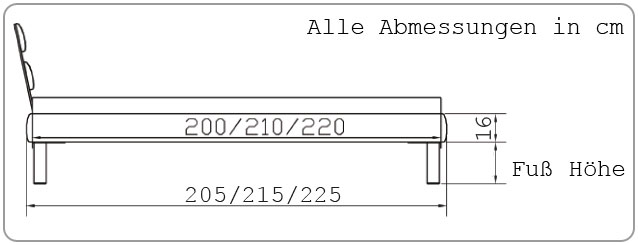 Movieline Gloss Bettgestell Hasena Gr��en