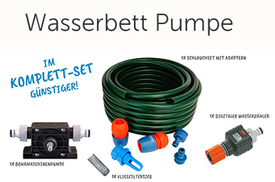 Bohrmaschinenpumpe fr Wasserbett, inkl. Zubehr