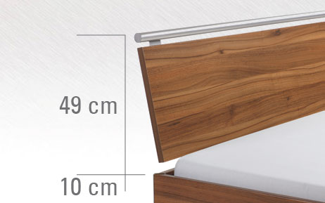 Holzdekor Kopfteil Vario auch für Wasserbetten