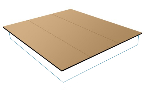 Bodenplatten für Wasserbett-Podest