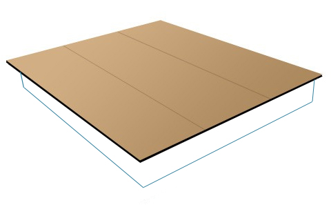 Bodenplatten fr Wasserbett-Podest