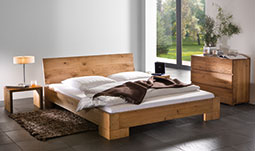 Wasserbett mit Oakline Massivholz Bettgestell