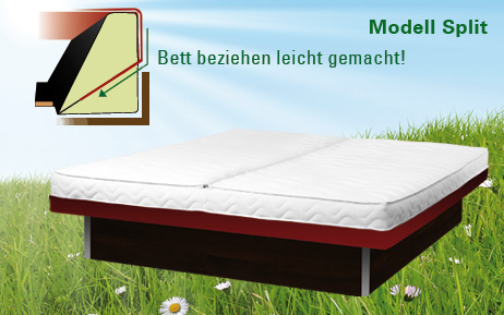 Wasserbett Split freistehend als DUAL Softside