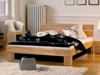Wasserbett mit Woodline Massivholz Bettgestell